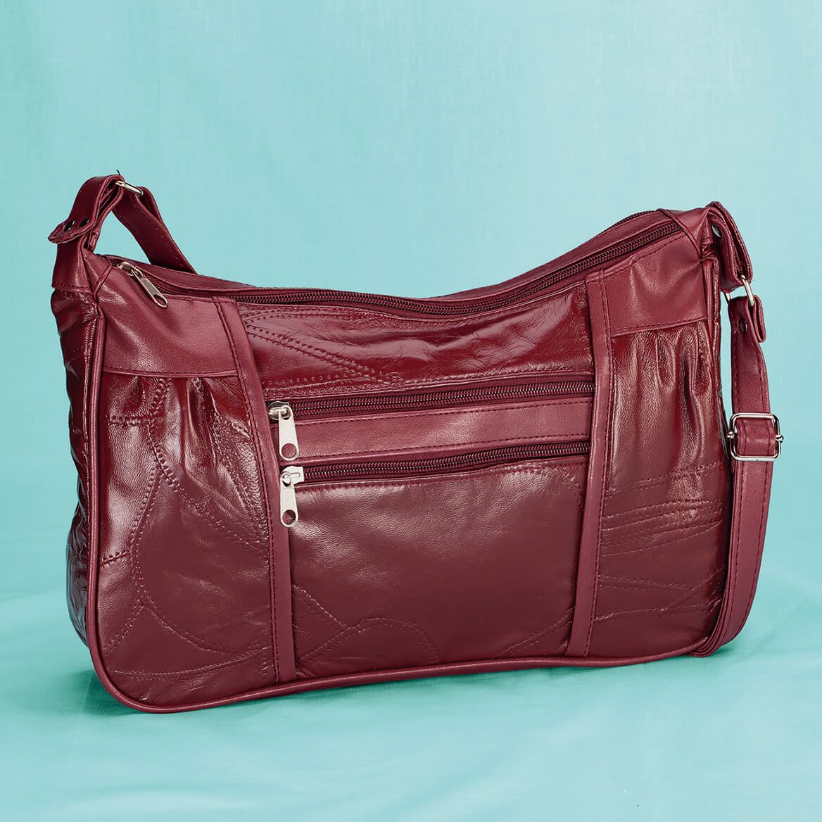 Patch Leather Handbag + '-' + 375878