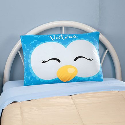Personalized Blue Owl Pillowcase-375898