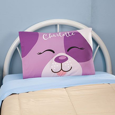 Personalized Purple Pup Pillowcase-375899