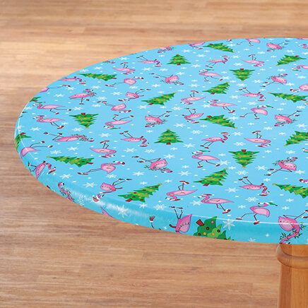 Festive Flamingos Elasticized Table Cover By Chef's Pride™-375927