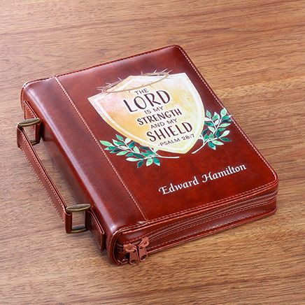 Personalized The Lord is My Shield Bible Cover-376443