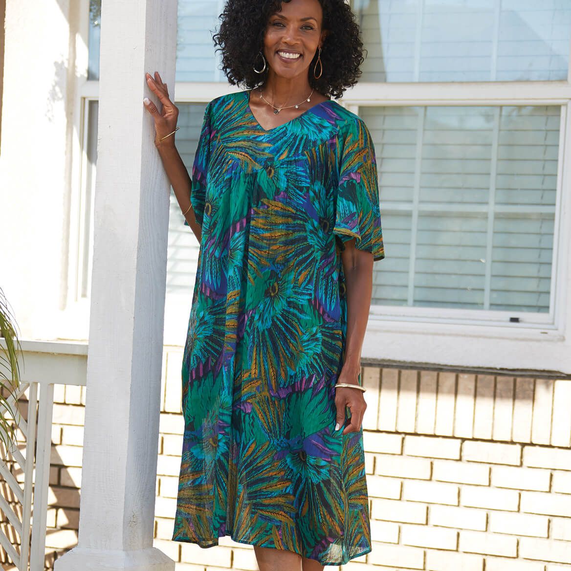 Crinkle Cotton Patio Dress + '-' + 376622