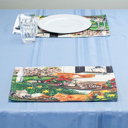 Cats In Yard Placemats, Set of 4-376770