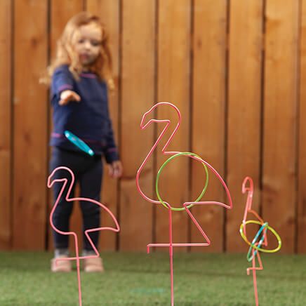 Metal Flamingo Ring Toss-376936