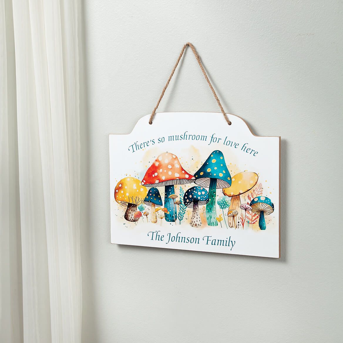 Personalized Mushroom Hanging Sign + '-' + 377003