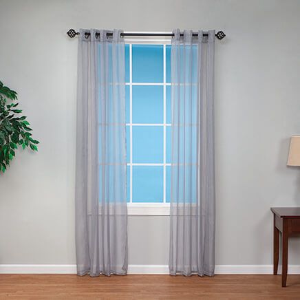 Solid Sheer Grommet Curtain Panels by OakRidge™, 1 Pair-377092