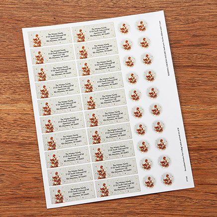 Personalized Festive Tree Collage Labels and Seals, Set of 20-377365