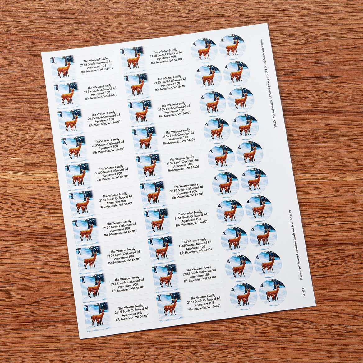 Personalized Seasonal Landscape Labels and Seals, Set of 20 + '-' + 377373