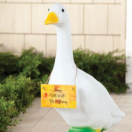 Personalized Fall Leaves Goose Sign-377475