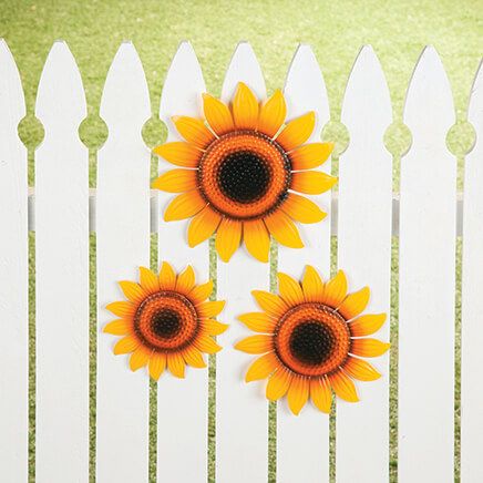 Metal Sunflower Hangings, Set of 3 by Fox River™ Creations-377491