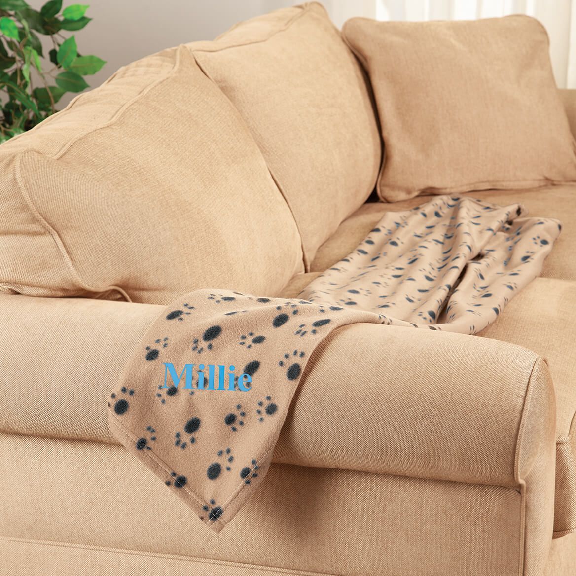 Personalized Paw Print Pet Blanket + '-' + 377495