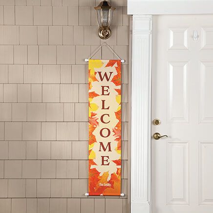 Personalized Fall Leaves Door Banner-377500