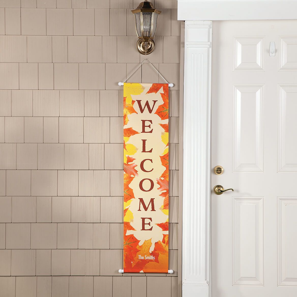 Personalized Fall Leaves Door Banner + '-' + 377500