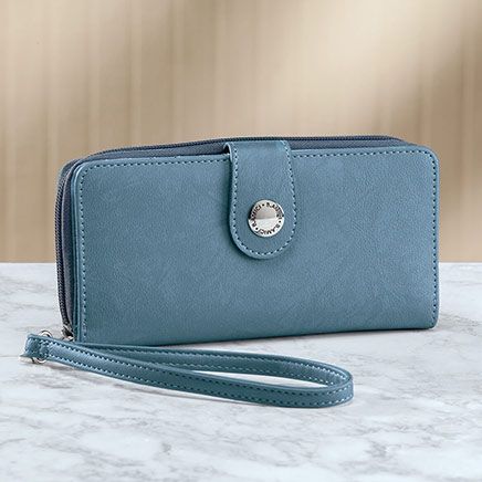 View product details for B. Amici™ Luciana RFID Leather Wallet with Wristlet