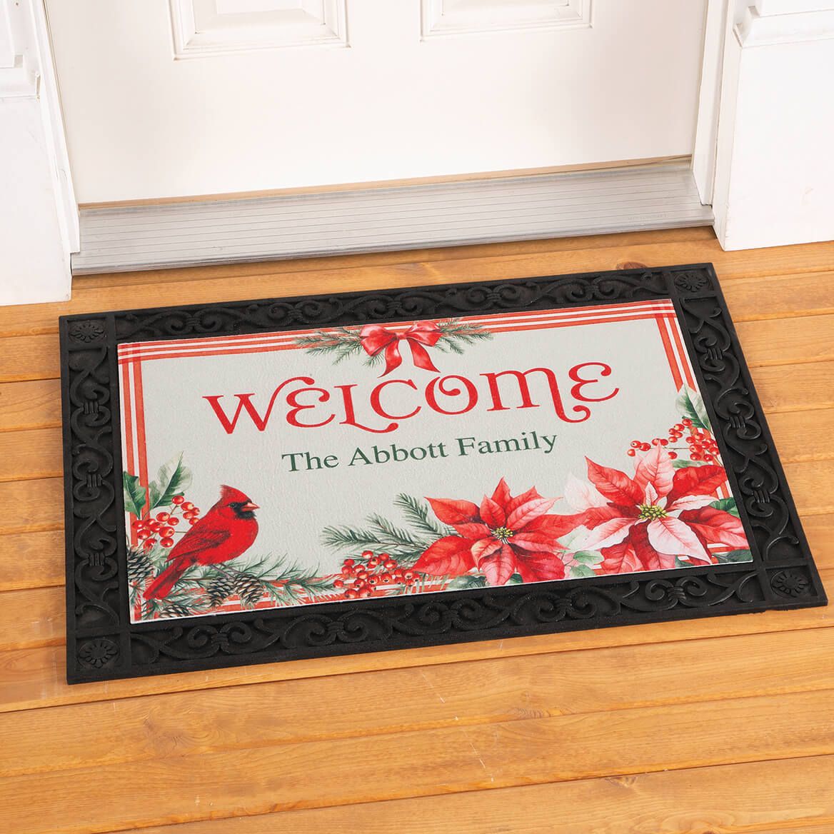 Personalized Cardinal Welcome Doormat + '-' + 377638