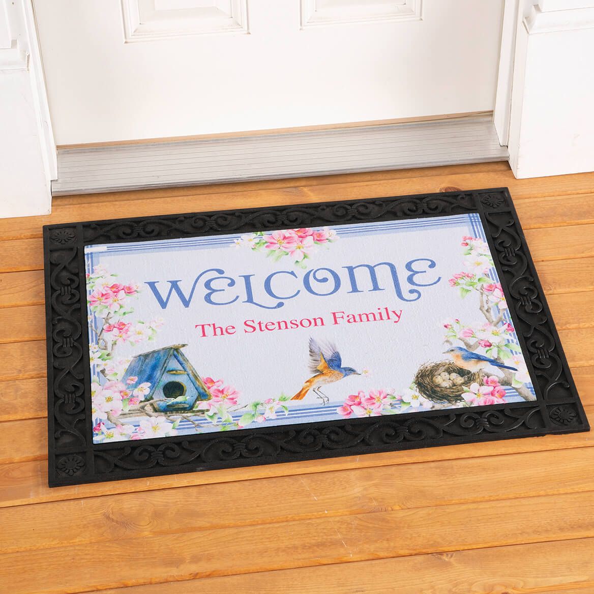 Personalized Birdhouse Welcome Doormat + '-' + 377640
