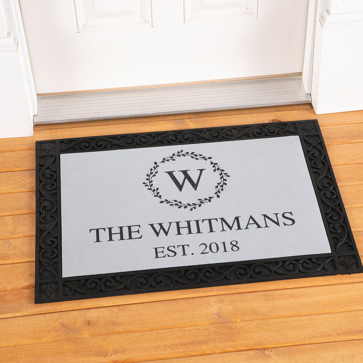 Personalized Monogram Vine Welcome Doormat + '-' + 377646