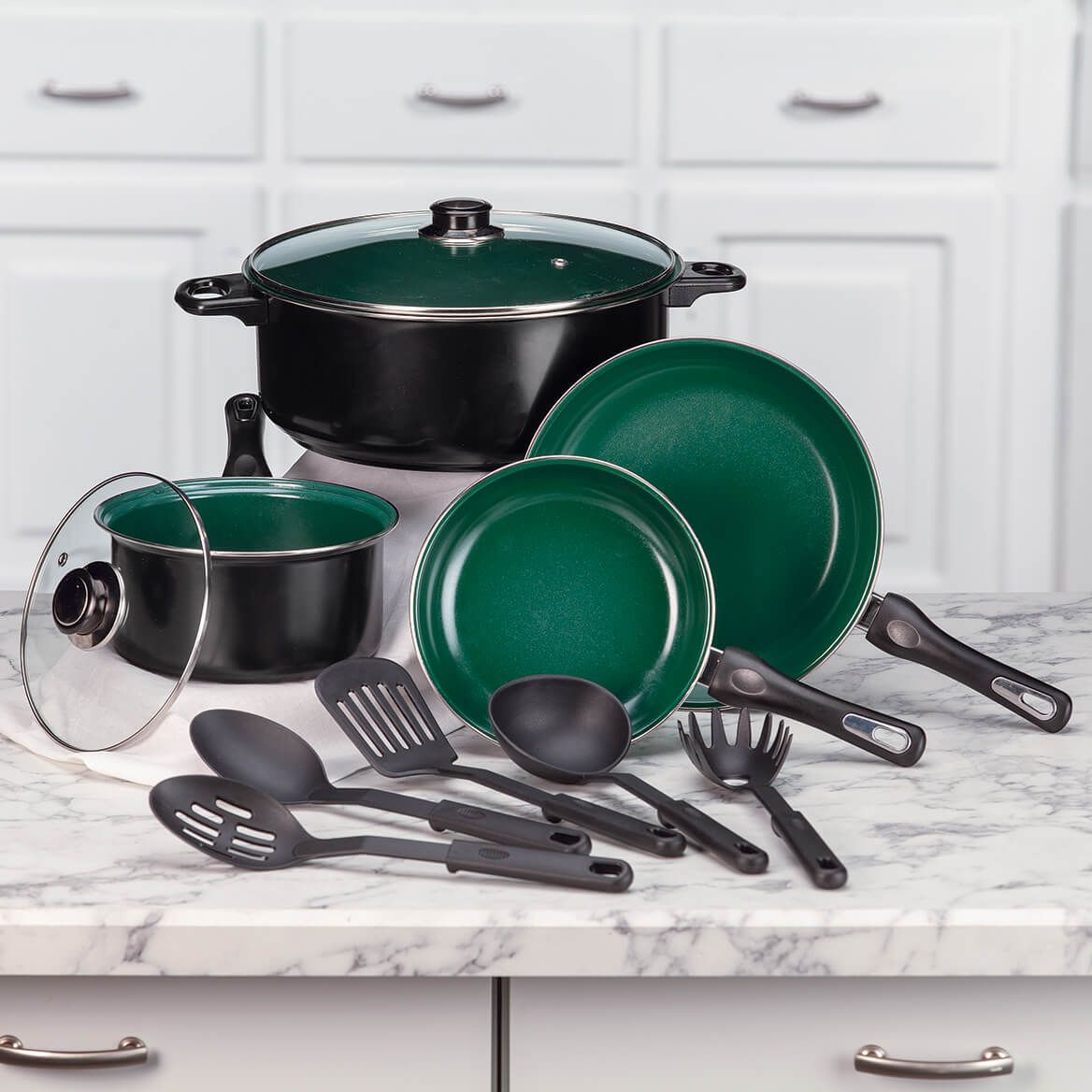 11-Piece Forever Green Cookware Set by Chef's Pride™ + '-' + 377654