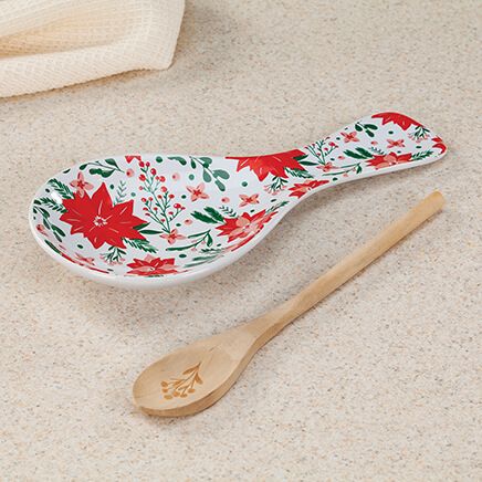Poinsettia Spoon Rest Set-377665