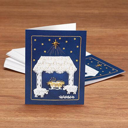 Non-Personalized Satin Nativity Collage Cards, Set of 20-377668