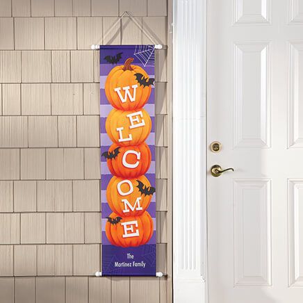 Personalized Welcome Halloween Door Banner-377696