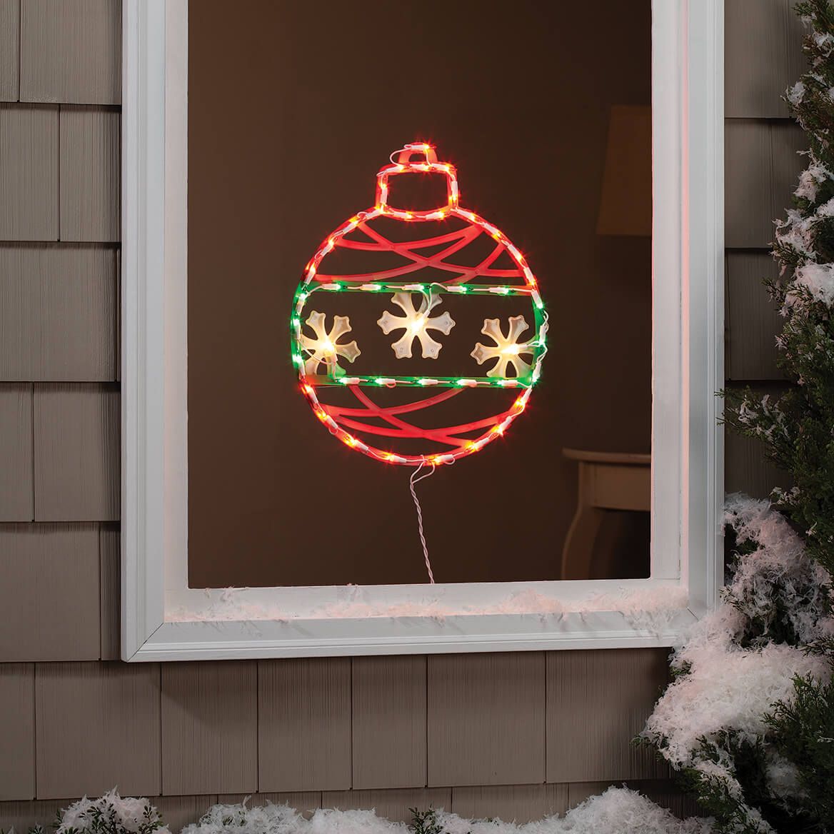 Lighted Christmas Ornament Window Light
