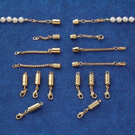 Magnetic Jewelry Clasps with Extensions, Set of 12-377869