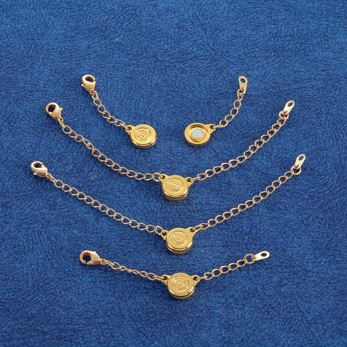 Locking Magnetic Jewelry Clasps with Extensions, Set of 4 + '-' + 377872
