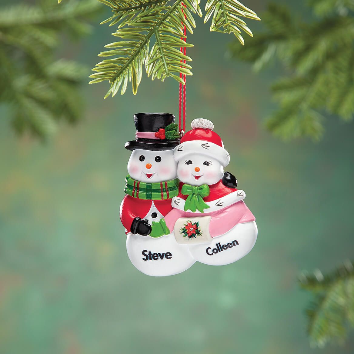 Personalized Snow Couple Ornament