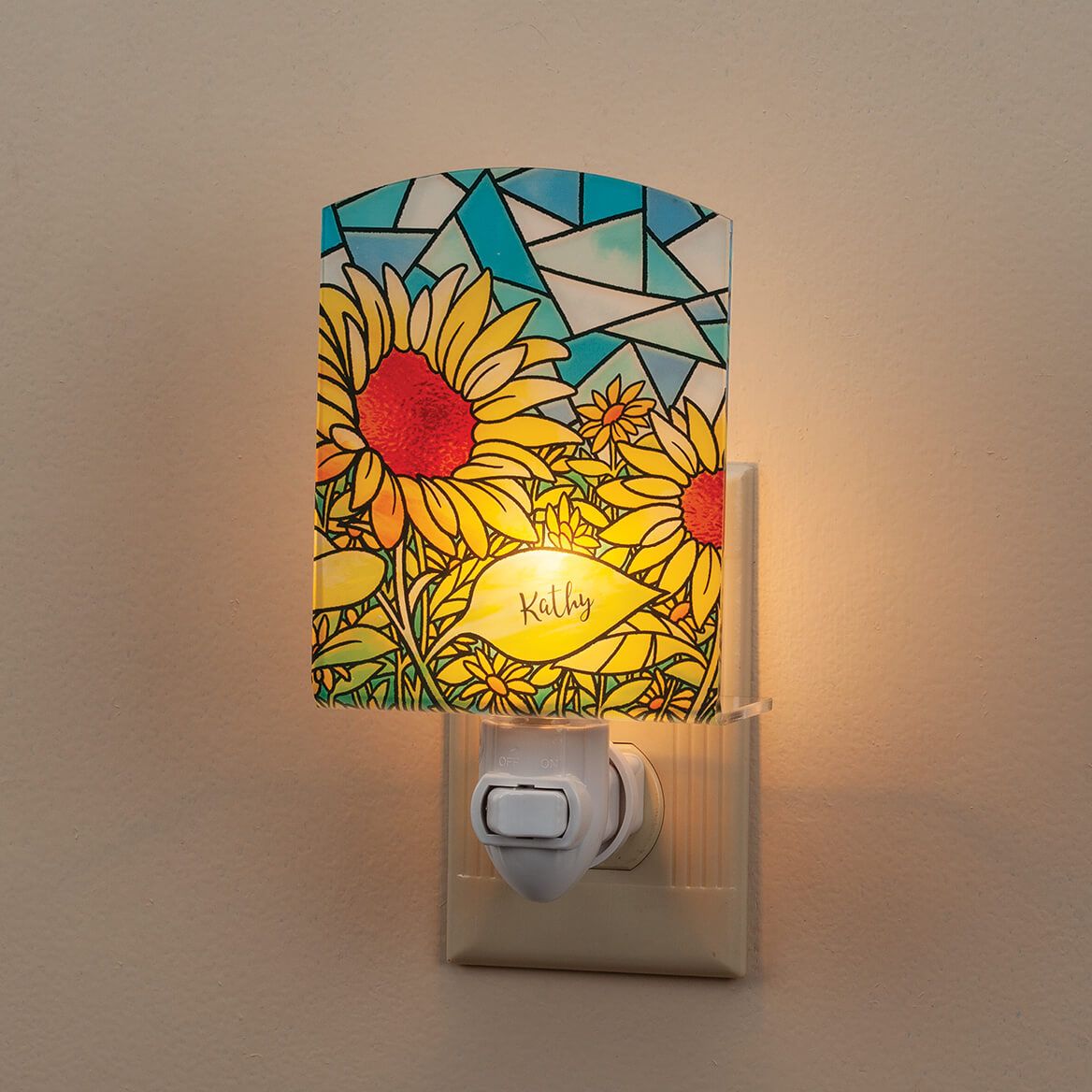 Personalized Sunflower Acrylic Nightlight + '-' + 377951