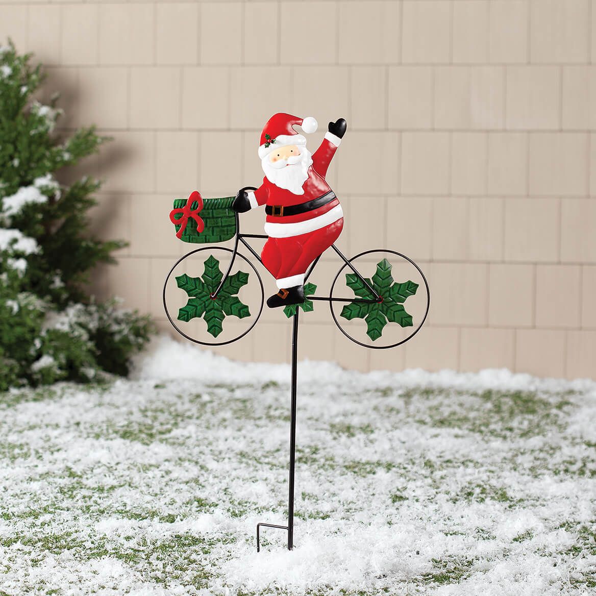 Santa On Bike Stake by Fox River™ Creations + '-' + 377976