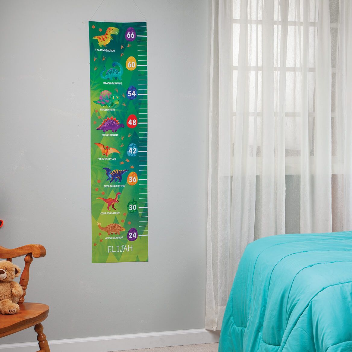 Personalized Dinosaurs Growth Chart + '-' + 377981