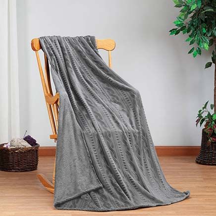 View product details for OakRidge™ Cozy Plush Sweater Fleece Blanket