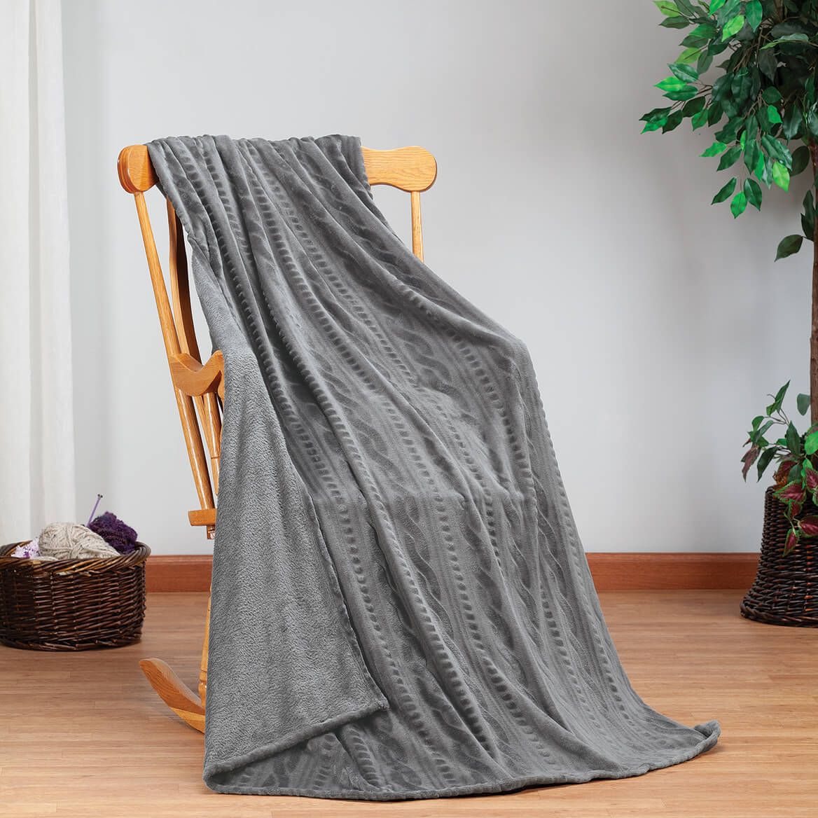 Cozy Plush Sweater Fleece Blanket by OakRidge™