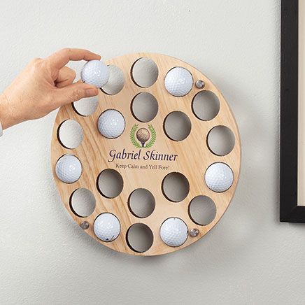 Personalized Printed Golf Ball and Wreath Ball Holder-378043
