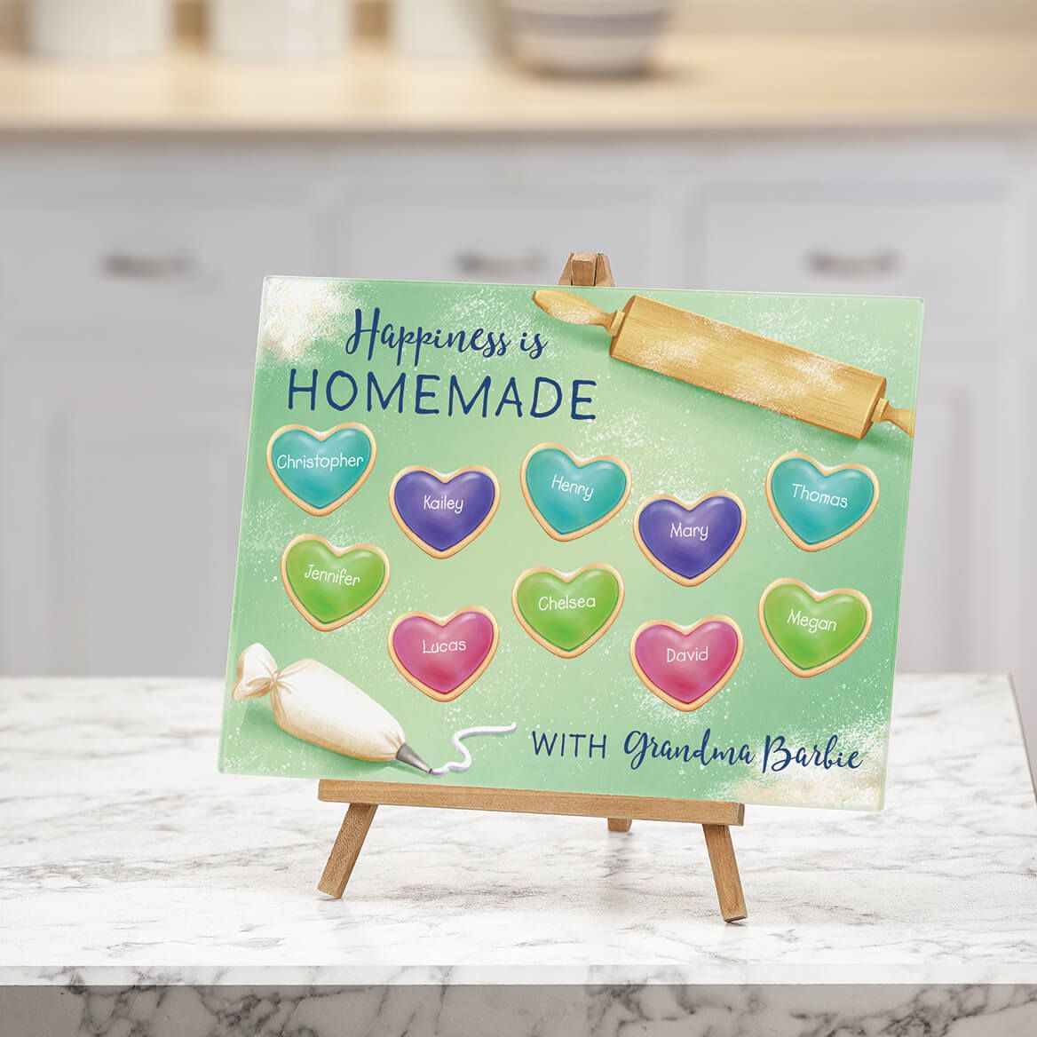 Personalized Happiness is Homemade Glass Cutting Board + '-' + 378123