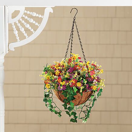 Mixed Floral Hanging Basket by OakRidge™-378235