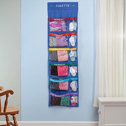 Personalized Days of The Week Clothing and Accessory Holder-378240