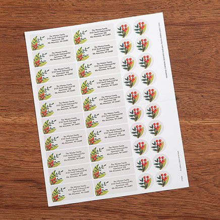 Personalized Floral Border Labels & Seals, Set of 20-378448