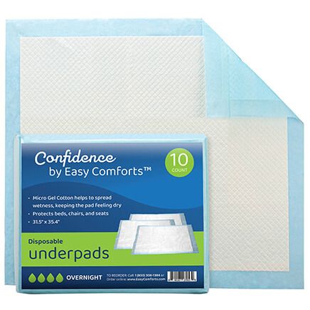 Confidence by Easy Comforts™ Disposable Underpads, Package-378494