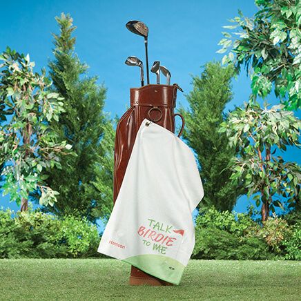 Personalized Talk Birdie to Me Golf Towel-378678