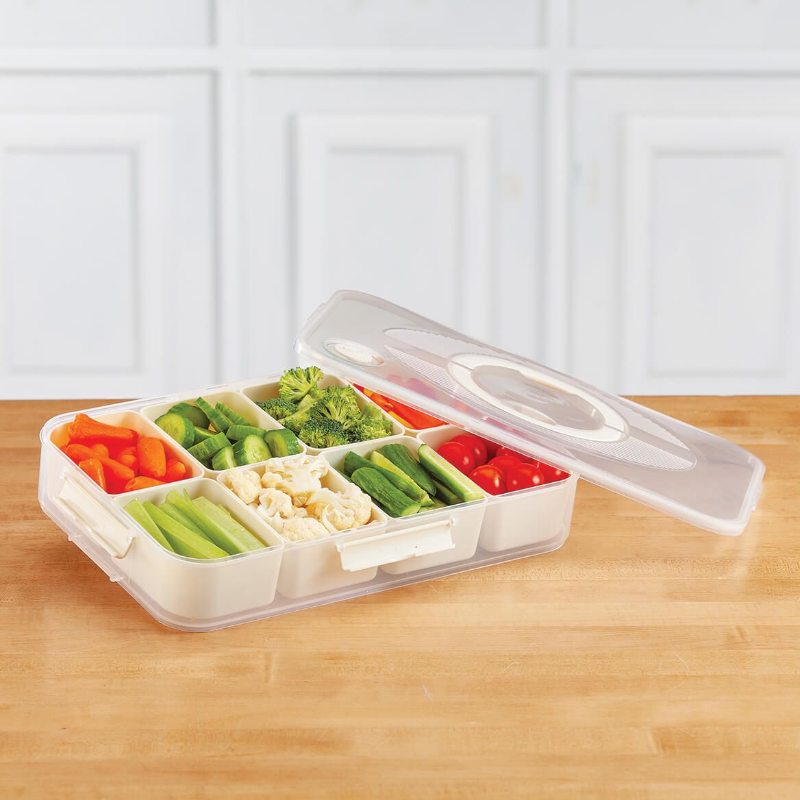 Divided Serving Tray with Lid and Handle By Chef’s Pride™ + '-' + 378699