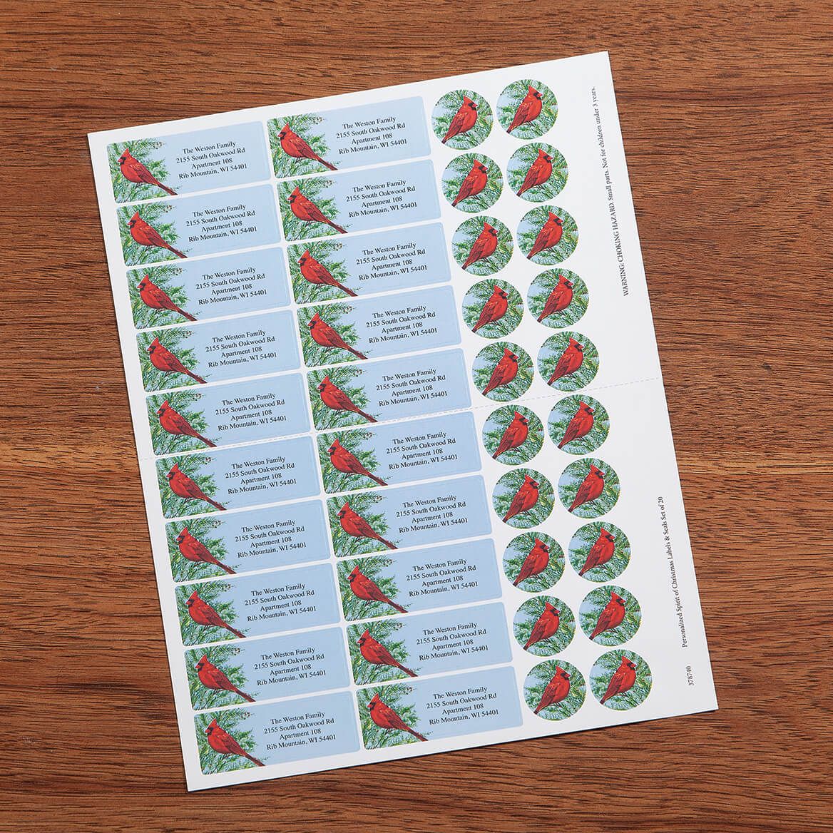 Personalized Spirit of Christmas Labels & Seals, Set of 20 + '-' + 378740