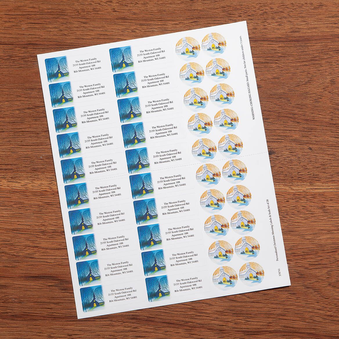 Personalized Christmas Morning Labels & Seals, Set of 20 + '-' + 378741