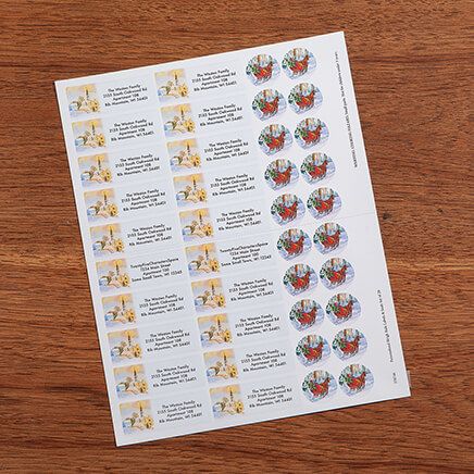 Personalized Sleigh Ride Address Labels and Seals, Set of 20-378746