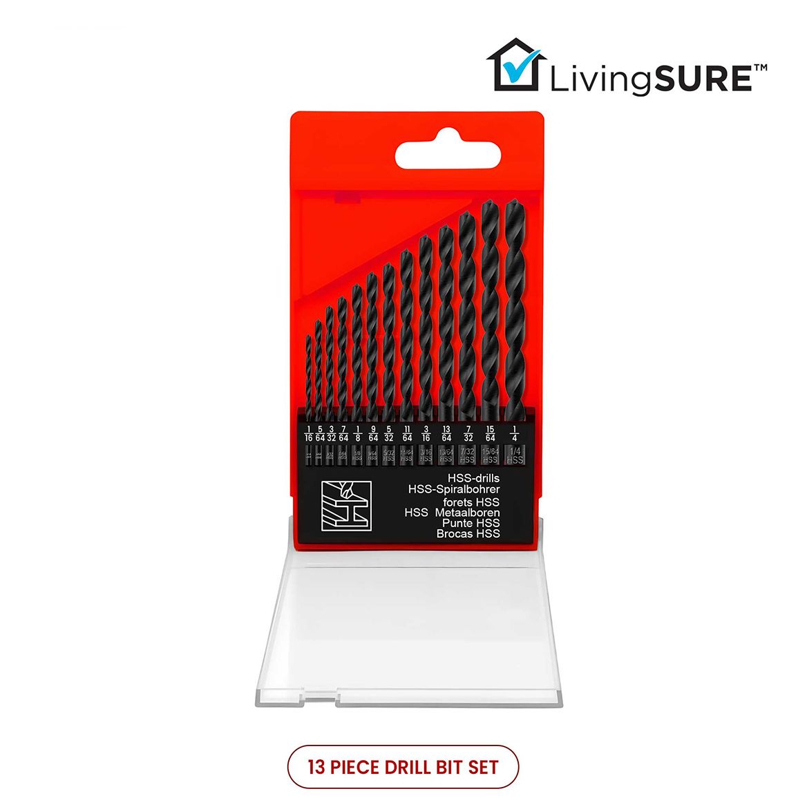 13-Piece Drill Bit Set By LivingSURE™ + '-' + 379010