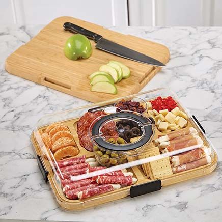 View product details for Charcuterie Board With Lid By Home Marketplace™