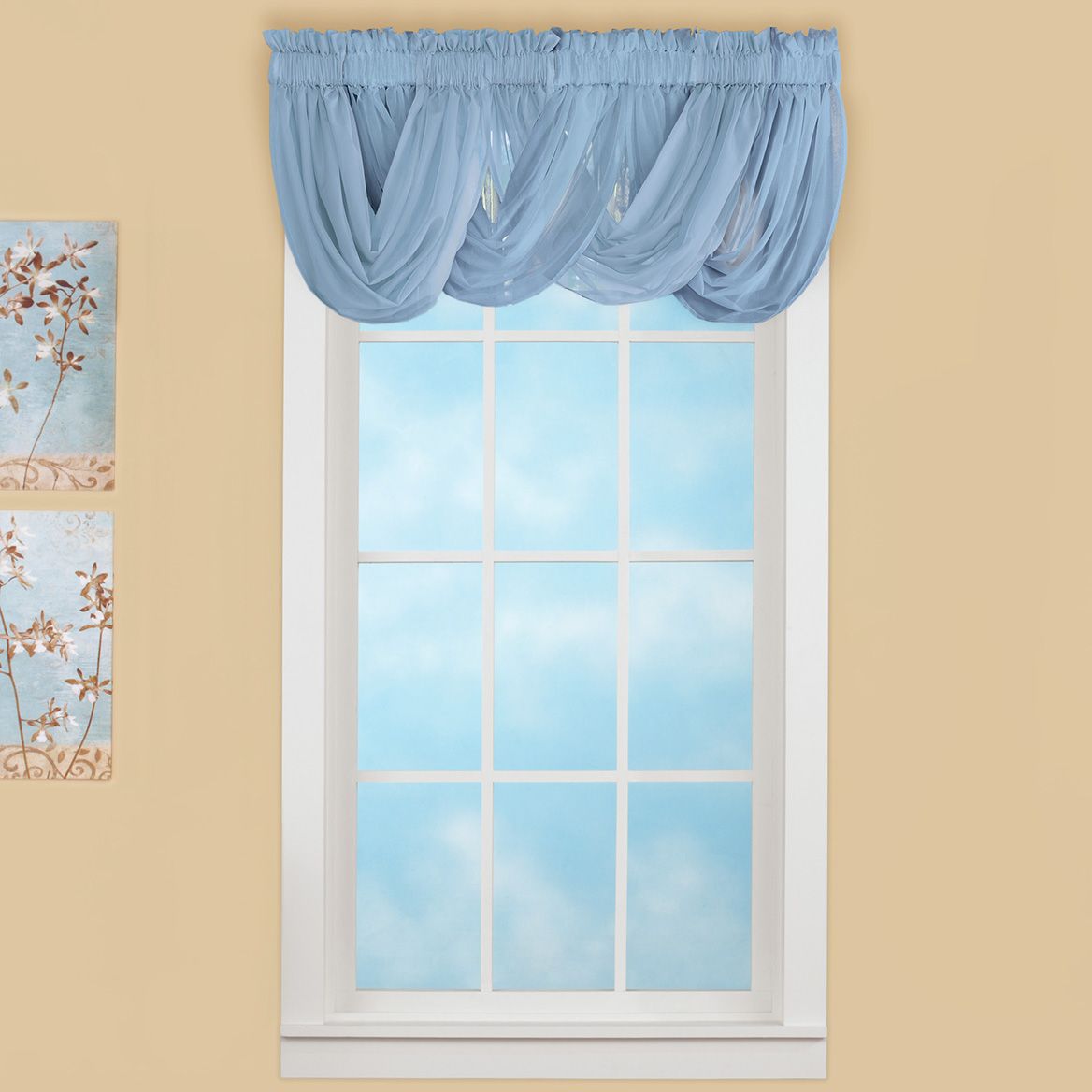 2-Piece Sheer Scoop Valance Set + '-' + 379532
