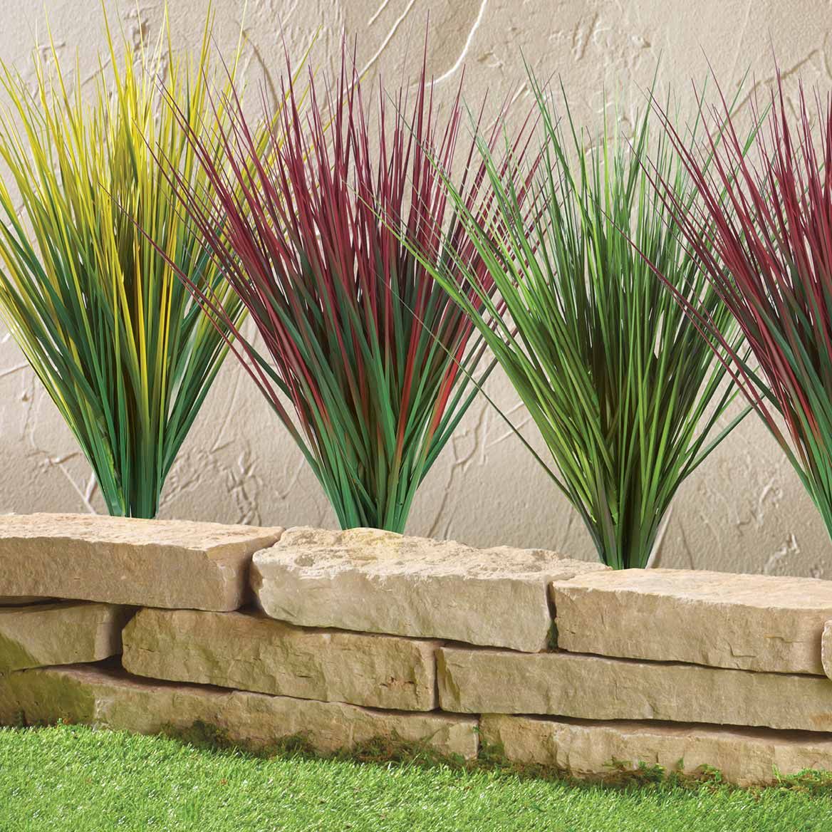Decorative Grass Bushes, Set of 3 + '-' + 379545