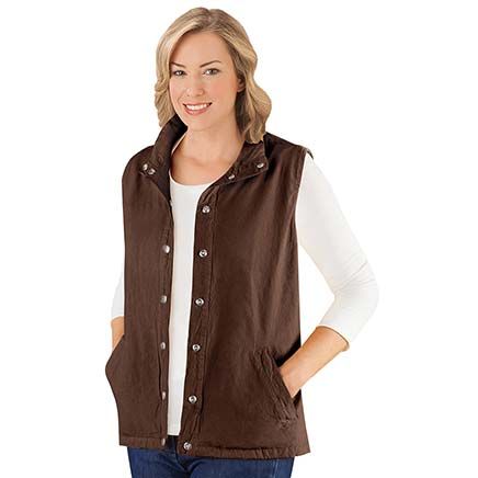Snap Front & Cinch Back Vest-379569